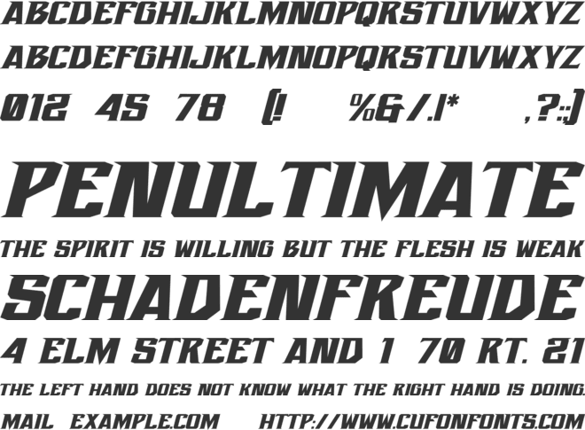 Racerboy font preview