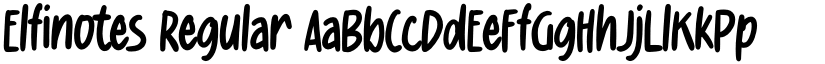 Elfinotes Regular font