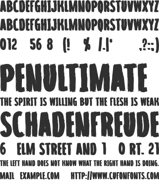 The Invaders font preview