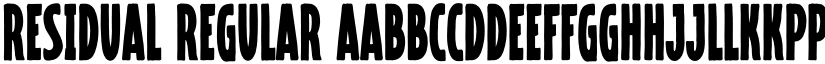 Residual Regular font