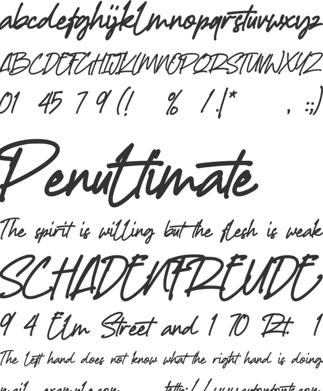 Anthony Writters font preview