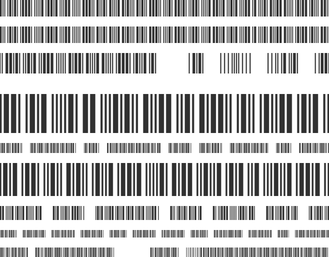 3 of 9 Barcode font preview