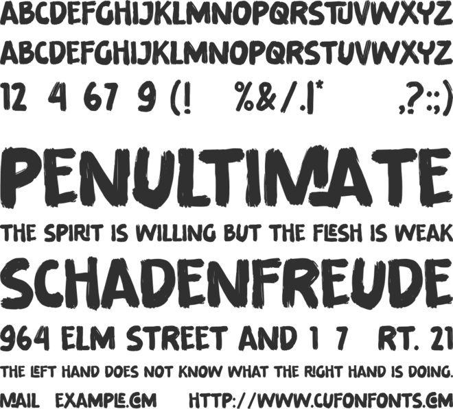 Bad Command font preview
