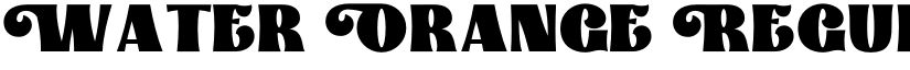 Water Orange Regular font