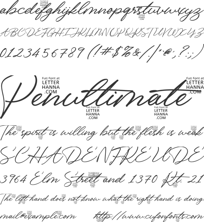 Bingkisan font preview