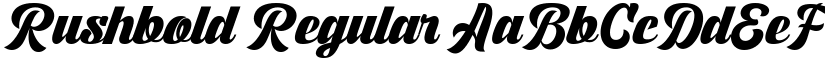 Rushbold Regular font