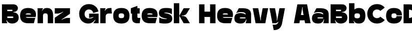 Benz Grotesk Heavy font