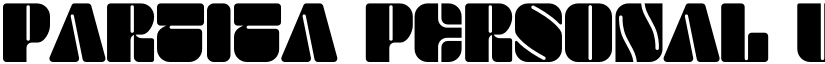 Partita Personal Used font