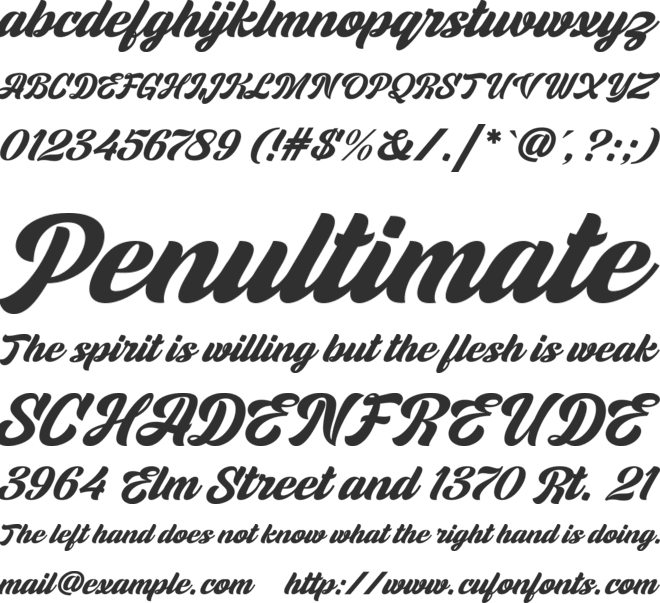 Fast Rider font preview