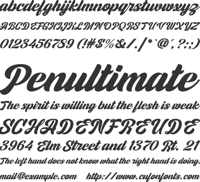 Fast Rider font preview