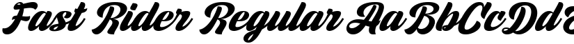 Fast Rider Regular font