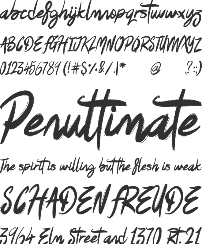 Perfectly Imperfect font preview