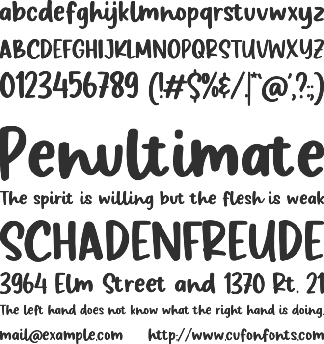 Freaky Bouncy font preview