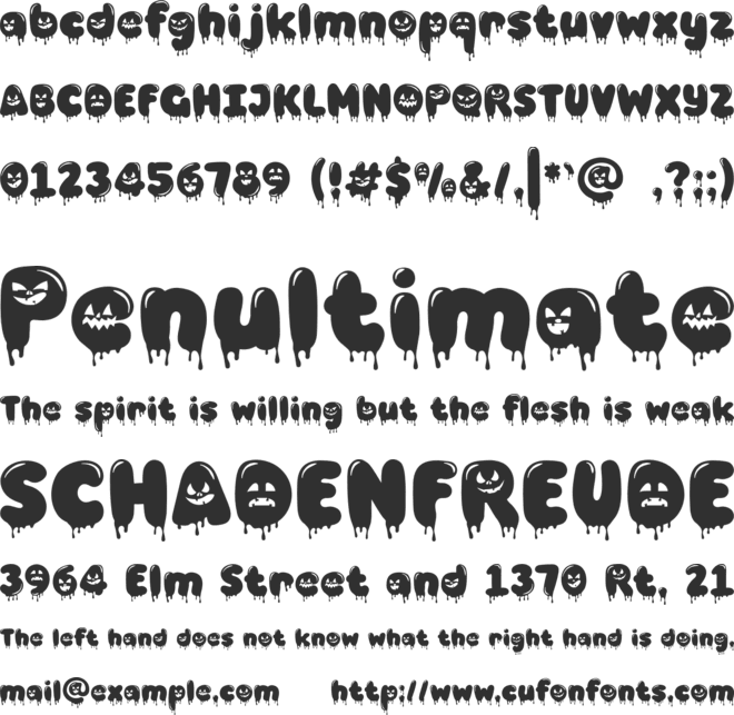 Spooky Pixels font preview
