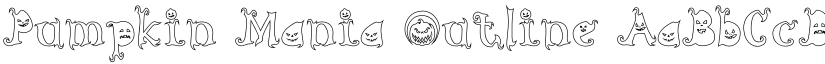 Pumpkin Mania Outline font