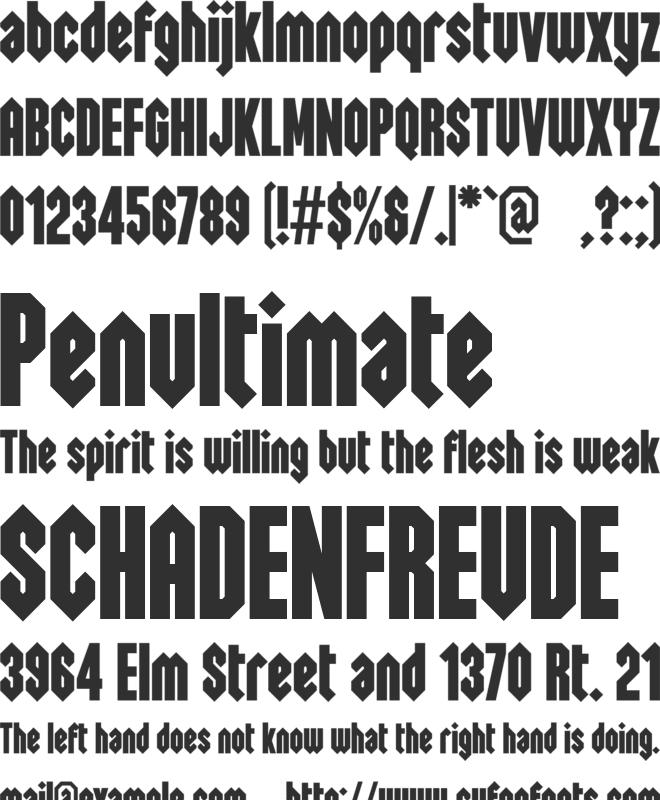 Scool font preview