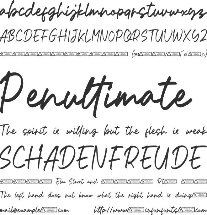 Anetthy font preview