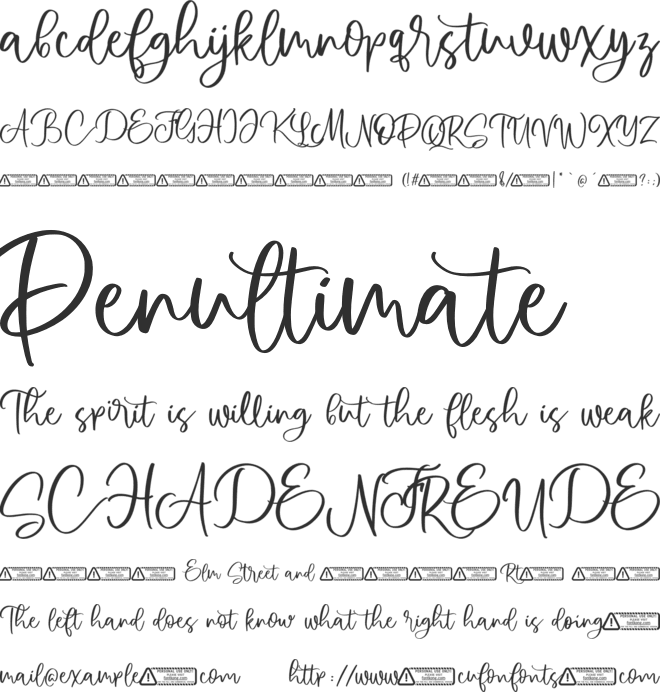 Agrinta font preview