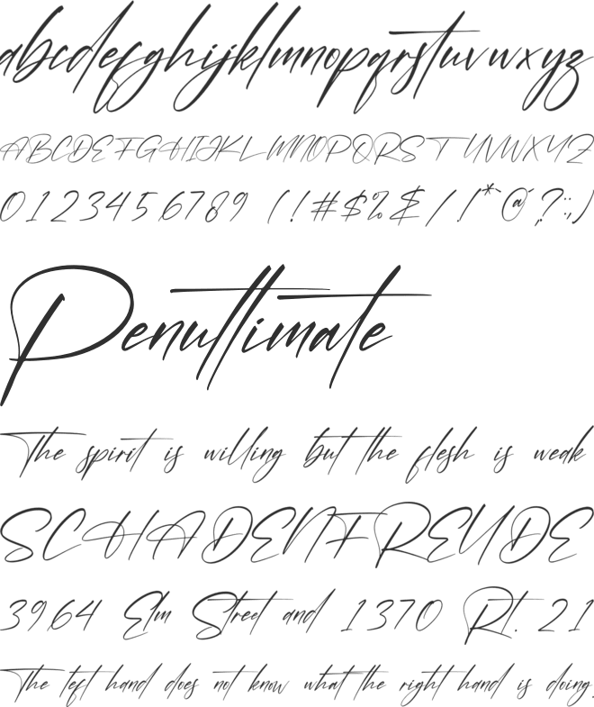 Rosalinde Hamilta font preview