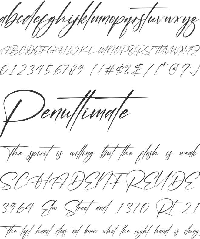 Rosalinde Hamilta font preview