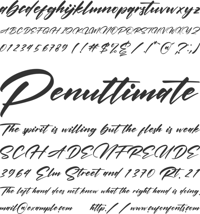 Victorian font preview