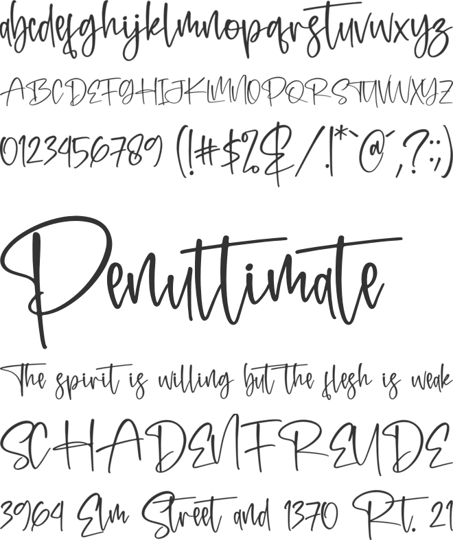 Fitriany font preview