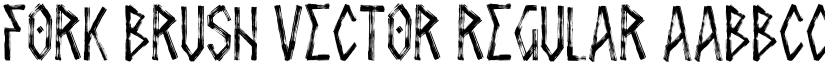 Fork Brush Vector Regular font