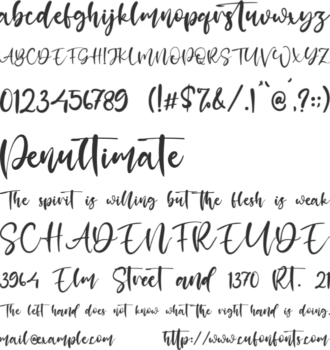 Palmer Like font preview