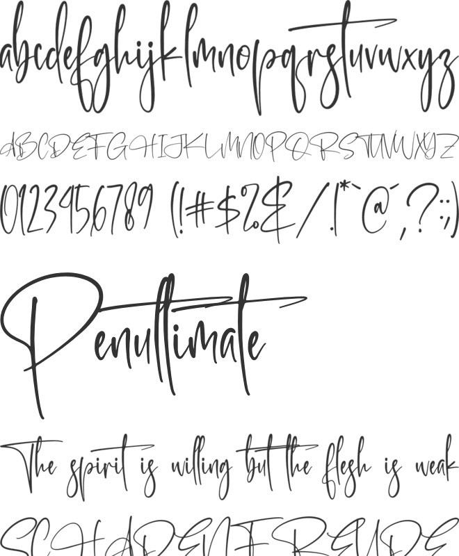 Belinda Smith font preview