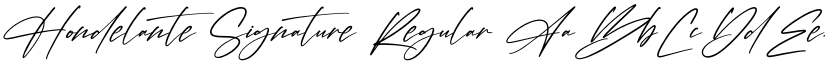 Hondelante Signature Regular font