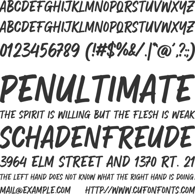 Westbum font preview