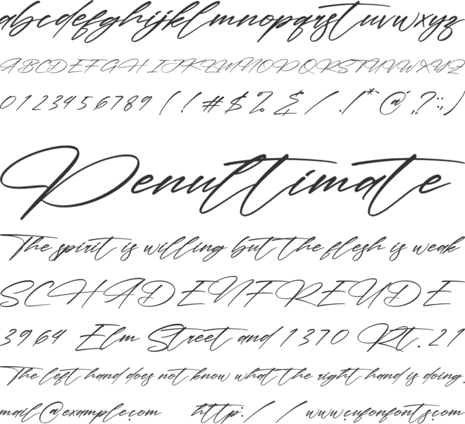 Hunterland Rebalion font preview