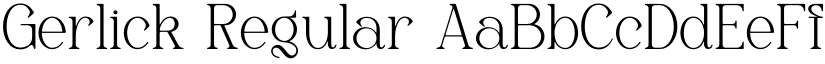 Gerlick Regular font