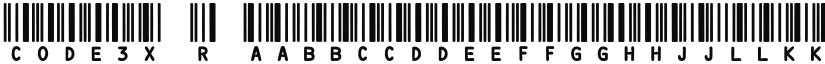 Code 3X font download