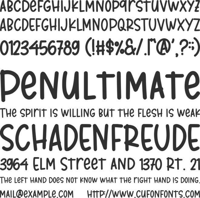 Shining Hooves font preview
