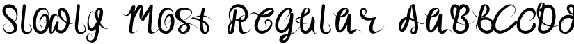 Slowly Most Regular font