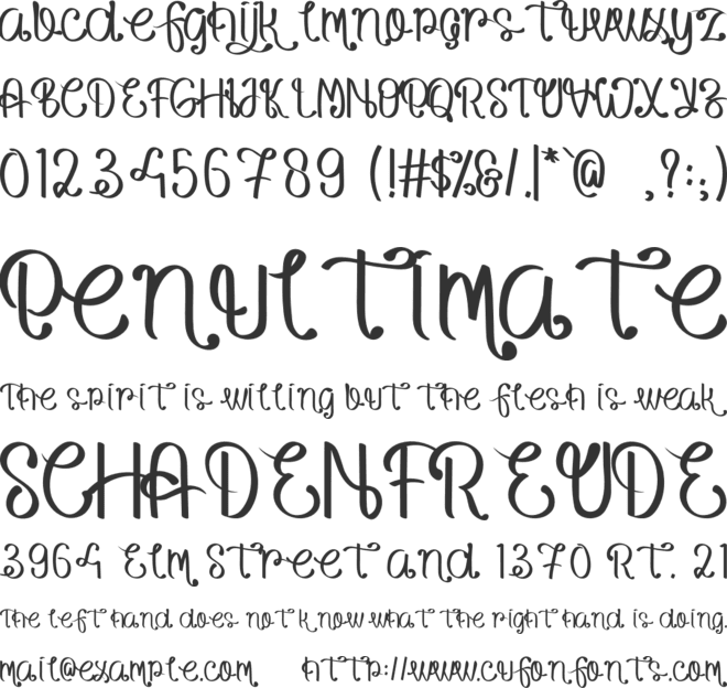 Honey Bee font preview