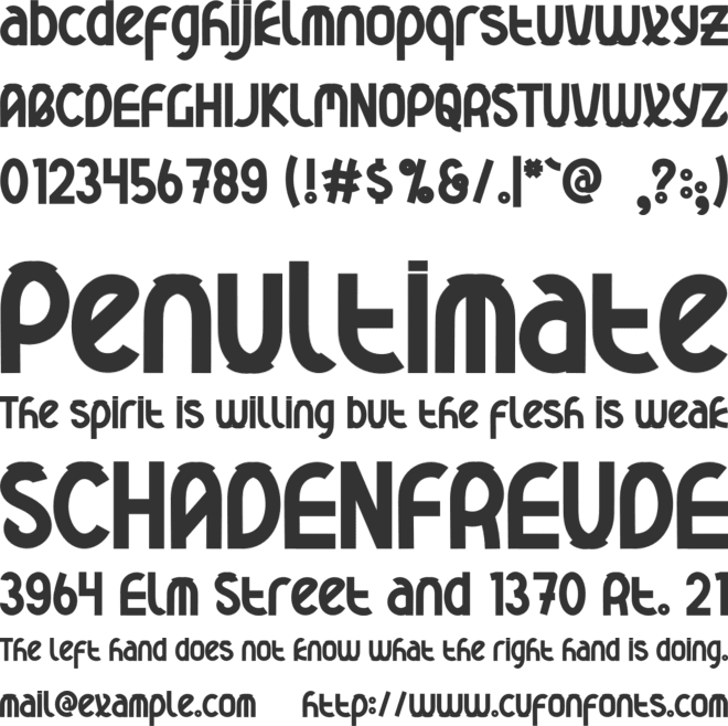 Meantime  Aurora font preview