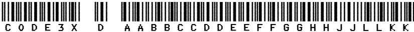 CODE3X D font