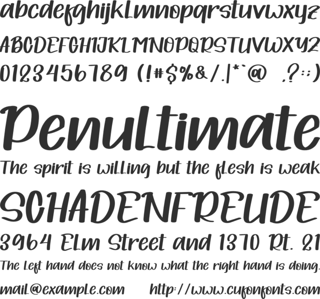 Mountain Adventure font preview
