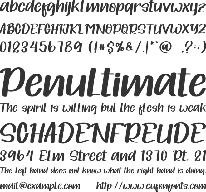Mountain Adventure font preview