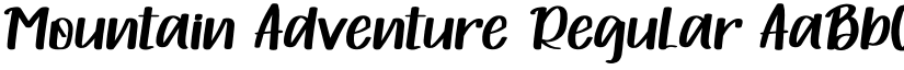 Mountain Adventure Regular font