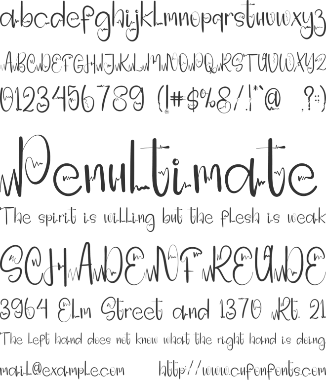 Stronger Electric font preview