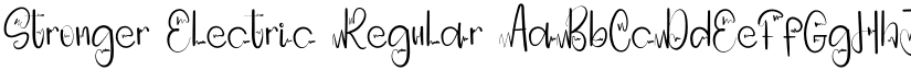 Stronger Electric Regular font