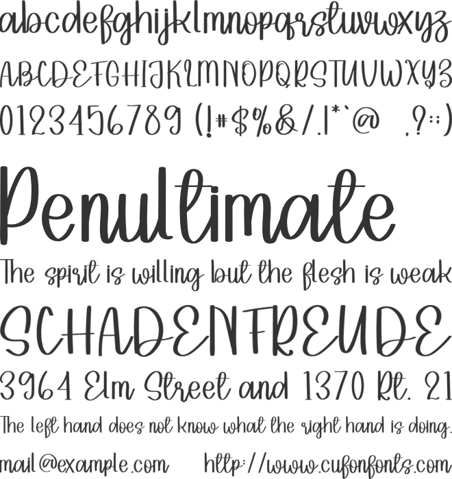 Milkshake Caramels font preview