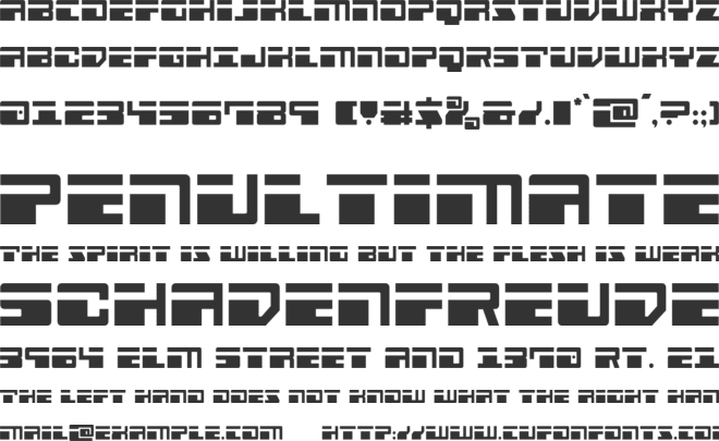 Escape Velocity font preview