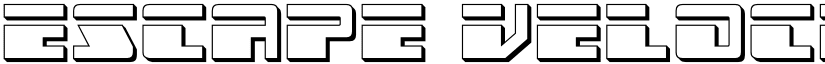 Escape Velocity 3D Regular font