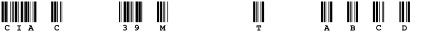 CIA Code 39 Medium Text font
