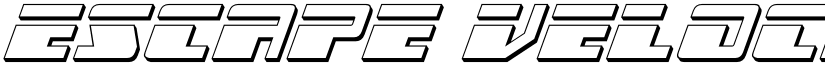 Escape Velocity 3D Italic Regular font