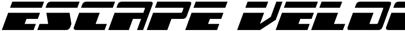 Escape Velocity Compact Italic Regular font